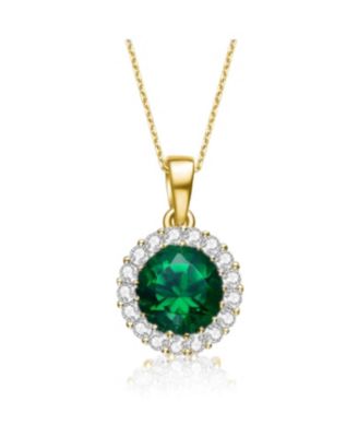 14k gold plated/green