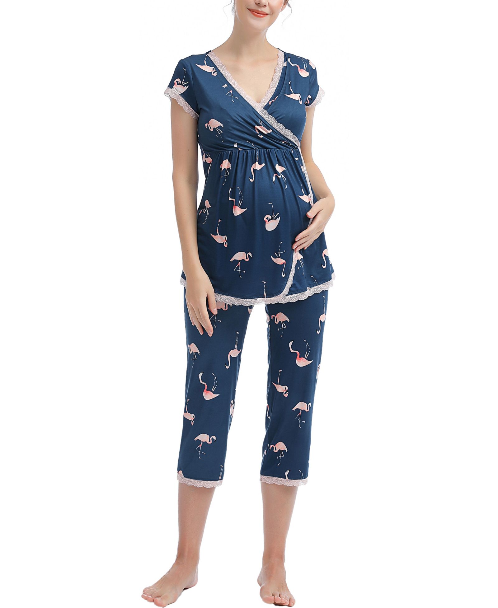 kimi + kai набор для кормления Maternity Addison Nursing Pajama Set