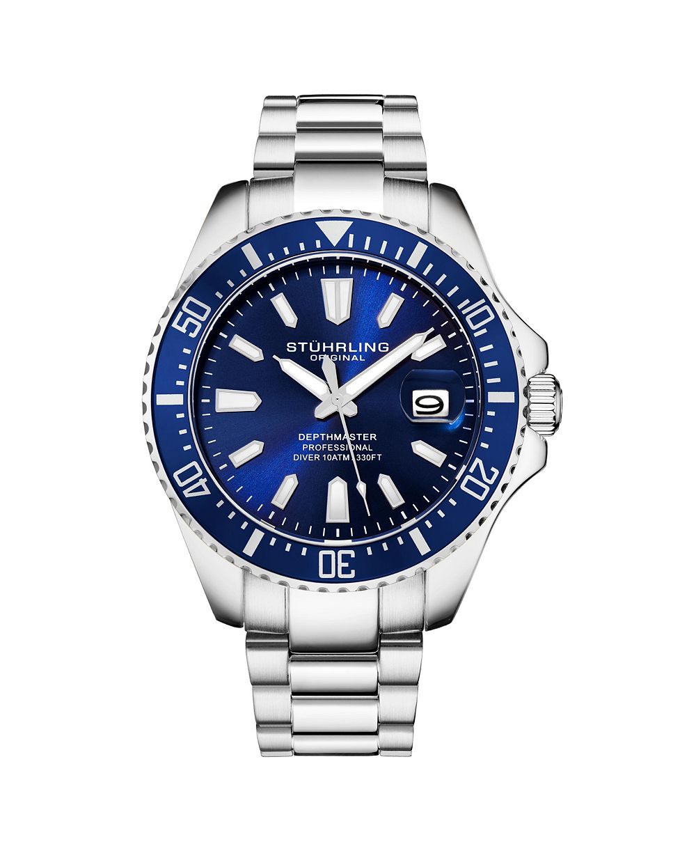 Stuhrling Depthmaster 3950A Кварцевые дайверские часы 42mm
