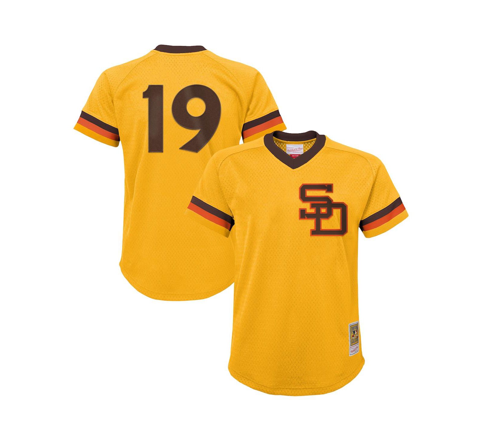 Спортивная джерси Mitchell & Ness Tony Gwynn Gold San Diego Padres Cooperstown Collection для детей
