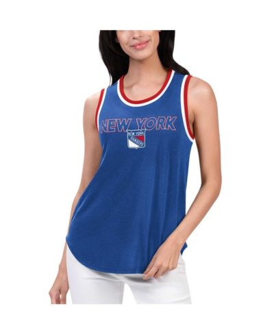 G-III 4Her by Carl Banks Women's Blue New York Rangers Strategy Tank Top