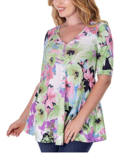 Женский туник 24seven Comfort Apparel с V-образным вырезом