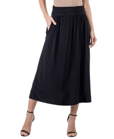 Макси-юбка с карманами и отворотом 24seven Comfort Apparel