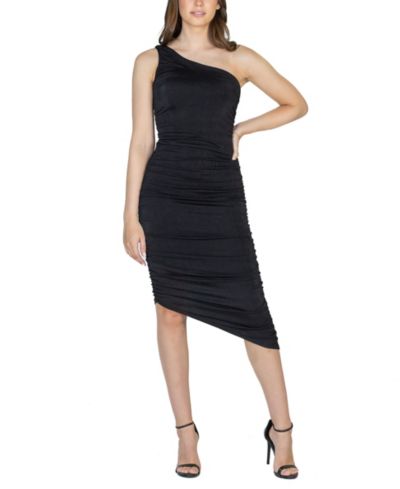 24seven Comfort Apparel Платье bodycon с одной лямкой и драпировкой