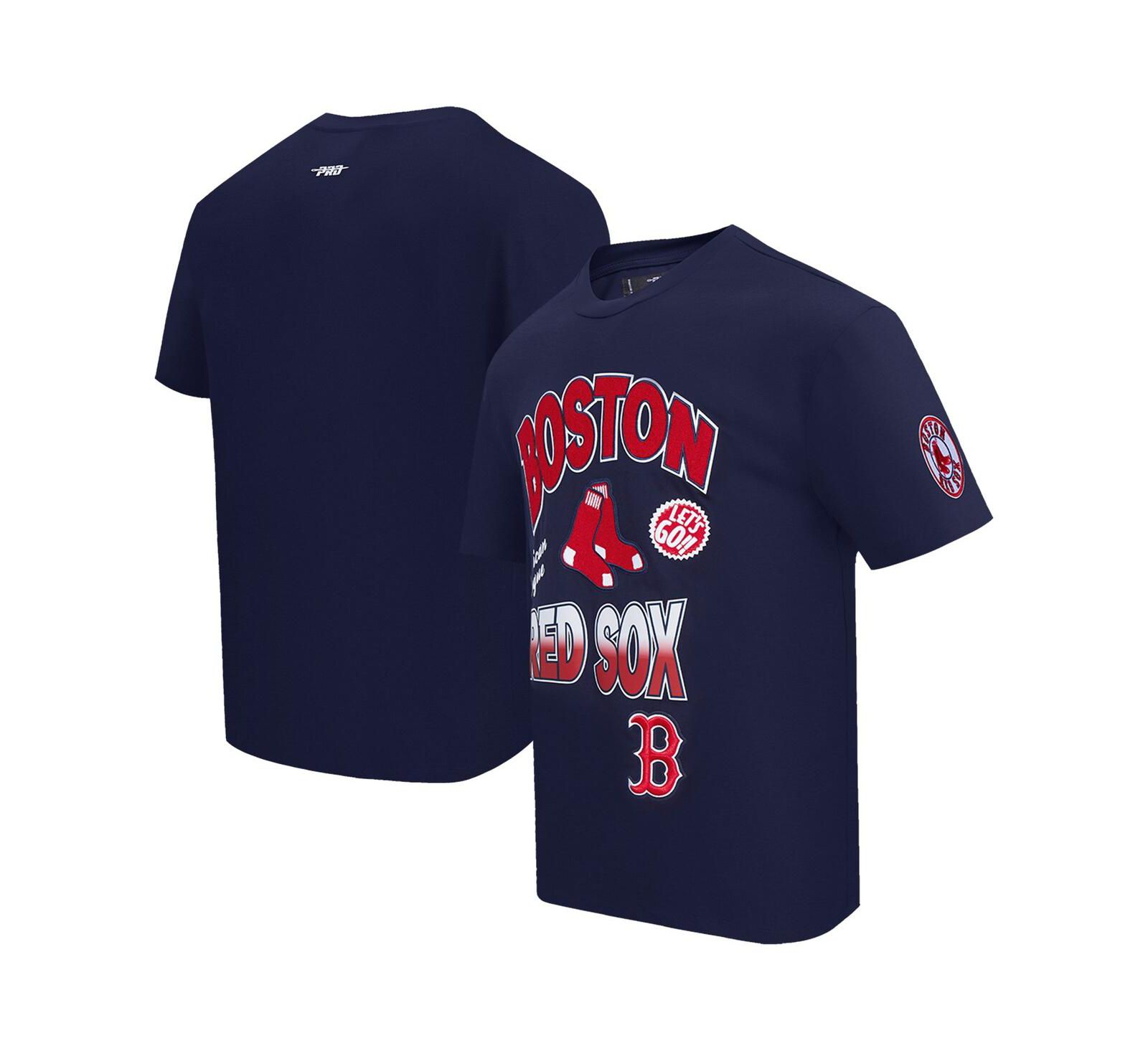 Pro Standard Men's Navy Boston Red Sox Turn It Up Dropped Shoulder T-Shirt
