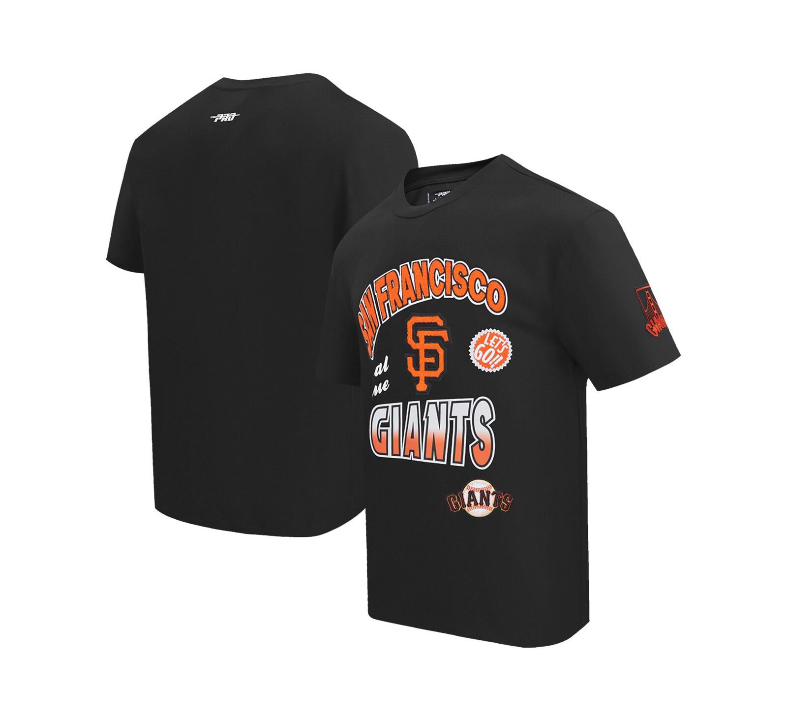 Pro Standard Men's Black San Francisco Giants Turn It Up Dropped Shoulder T-Shirt