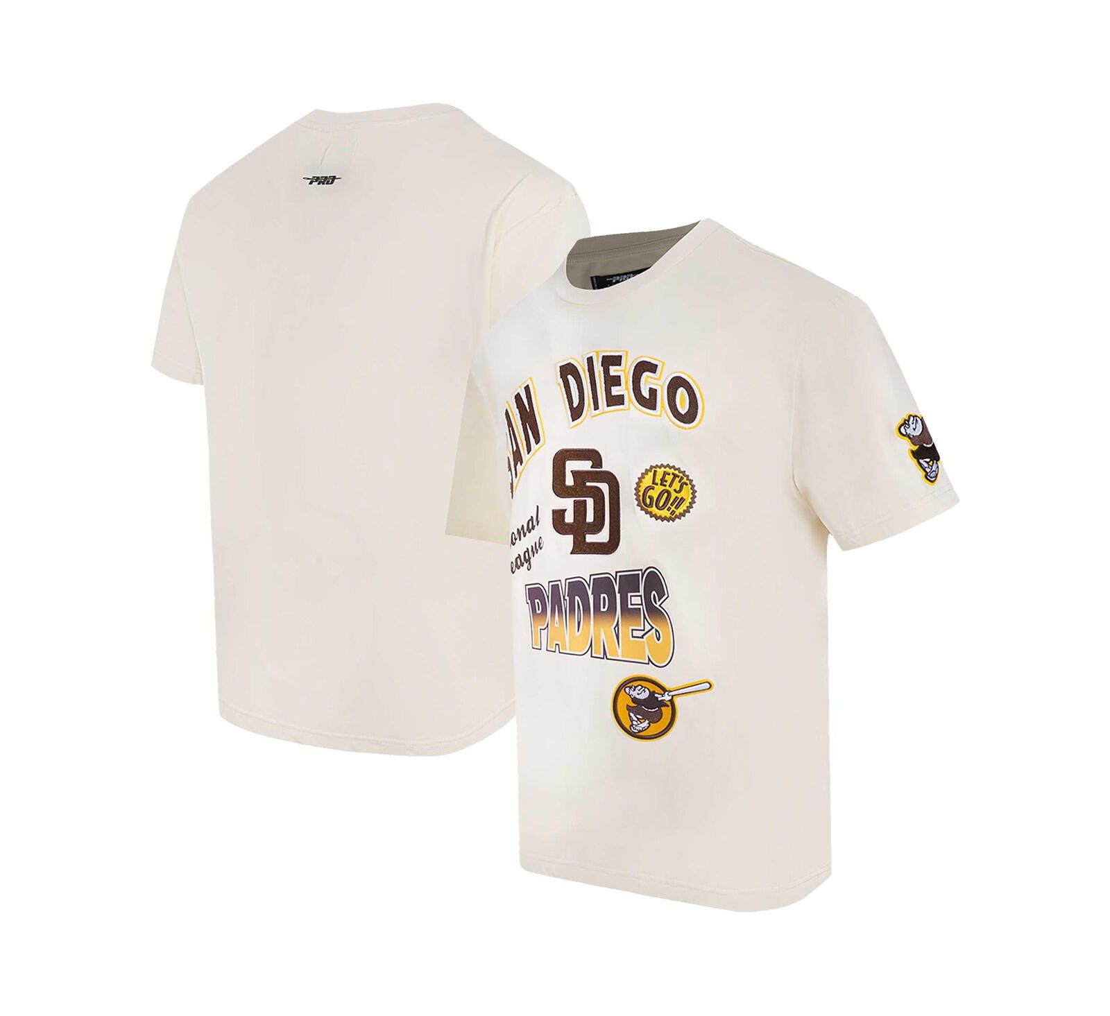 Pro Standard Men's Cream San Diego Padres Turn It Up Dropped Shoulder T-Shirt