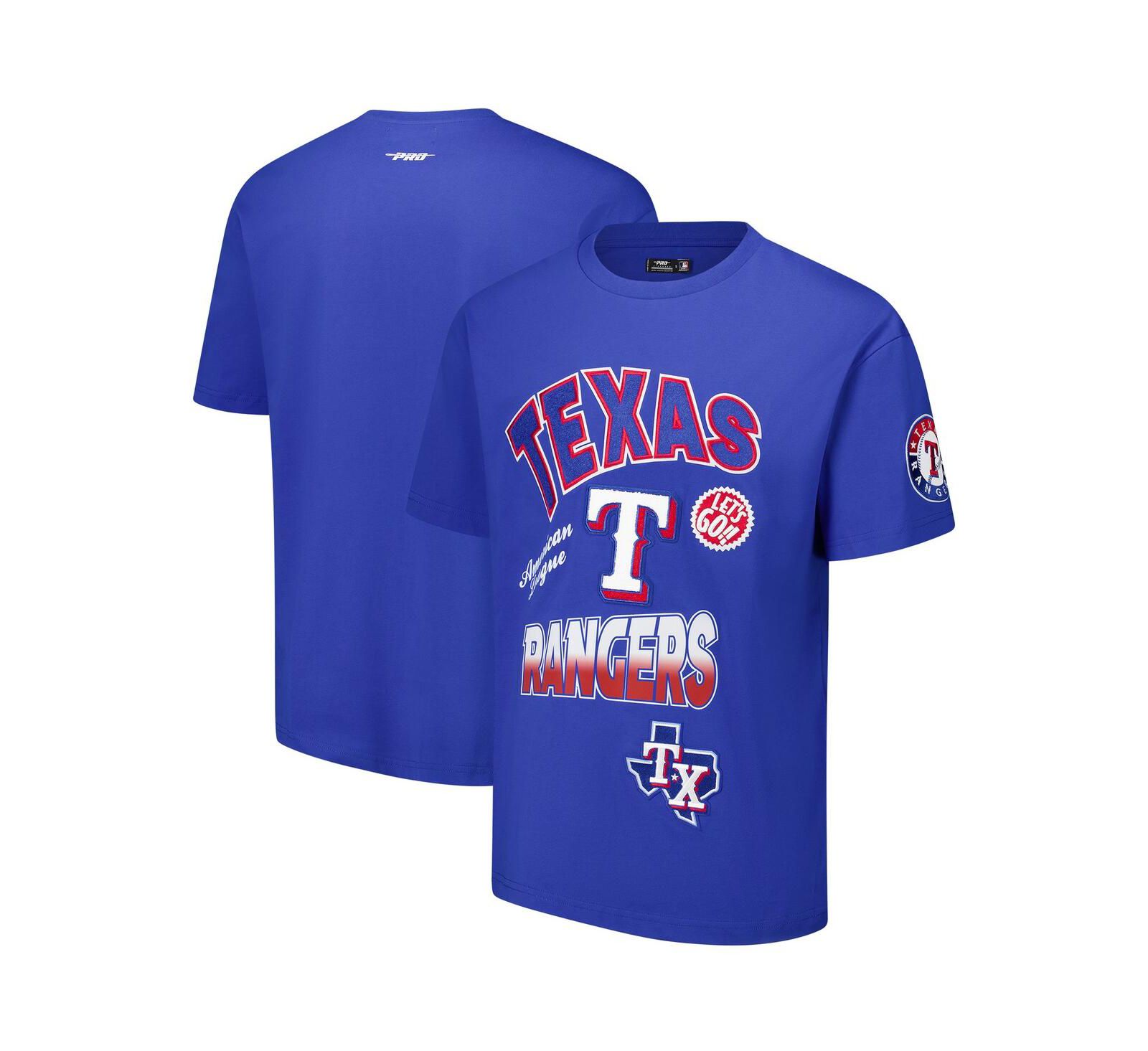 Pro Standard Men's Royal Texas Rangers Turn It Up Dropped Shoulder T-Shirt