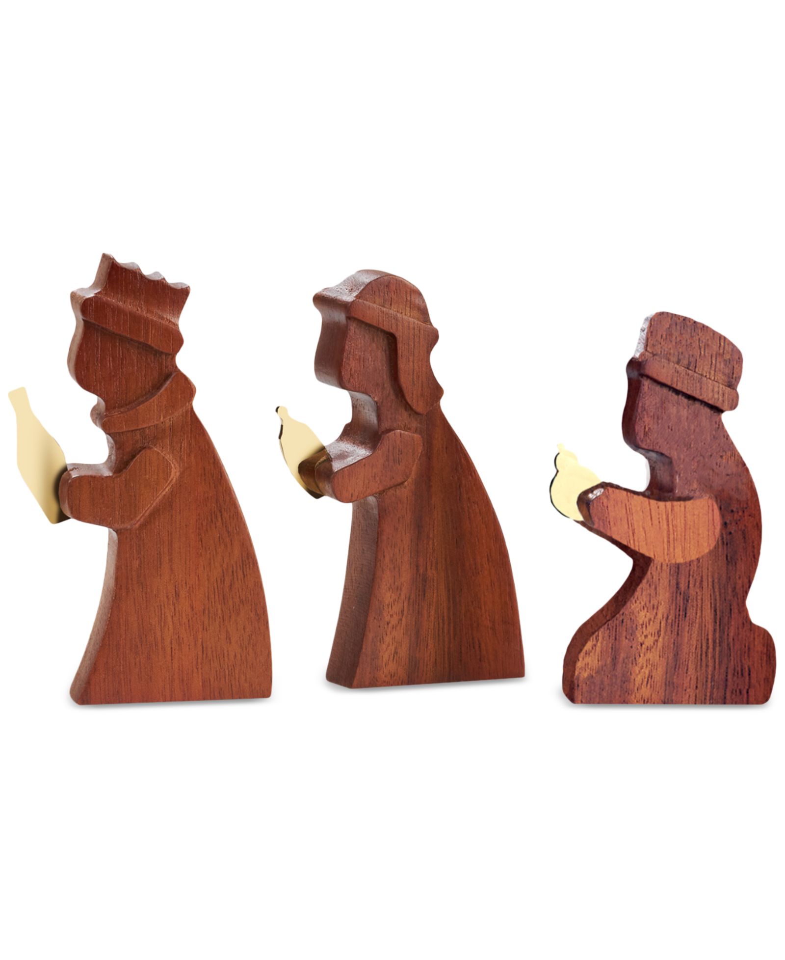 Декоративные фигурки Nambé Wisemen из акации, 3 шт