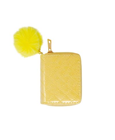 Tiny Treats + Zomi Gems Girls Sparkle Quilted Wallet, Yellow