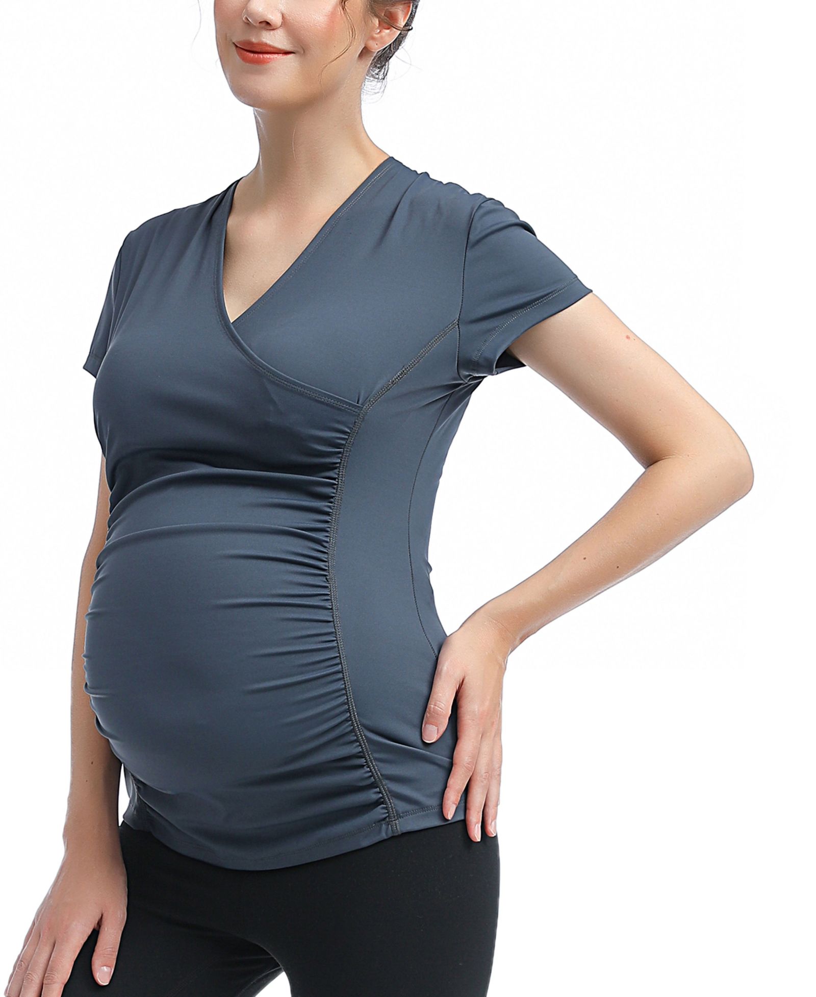 Материнский топ kimi + kai Maternity V-Neck Nursing Active Tee