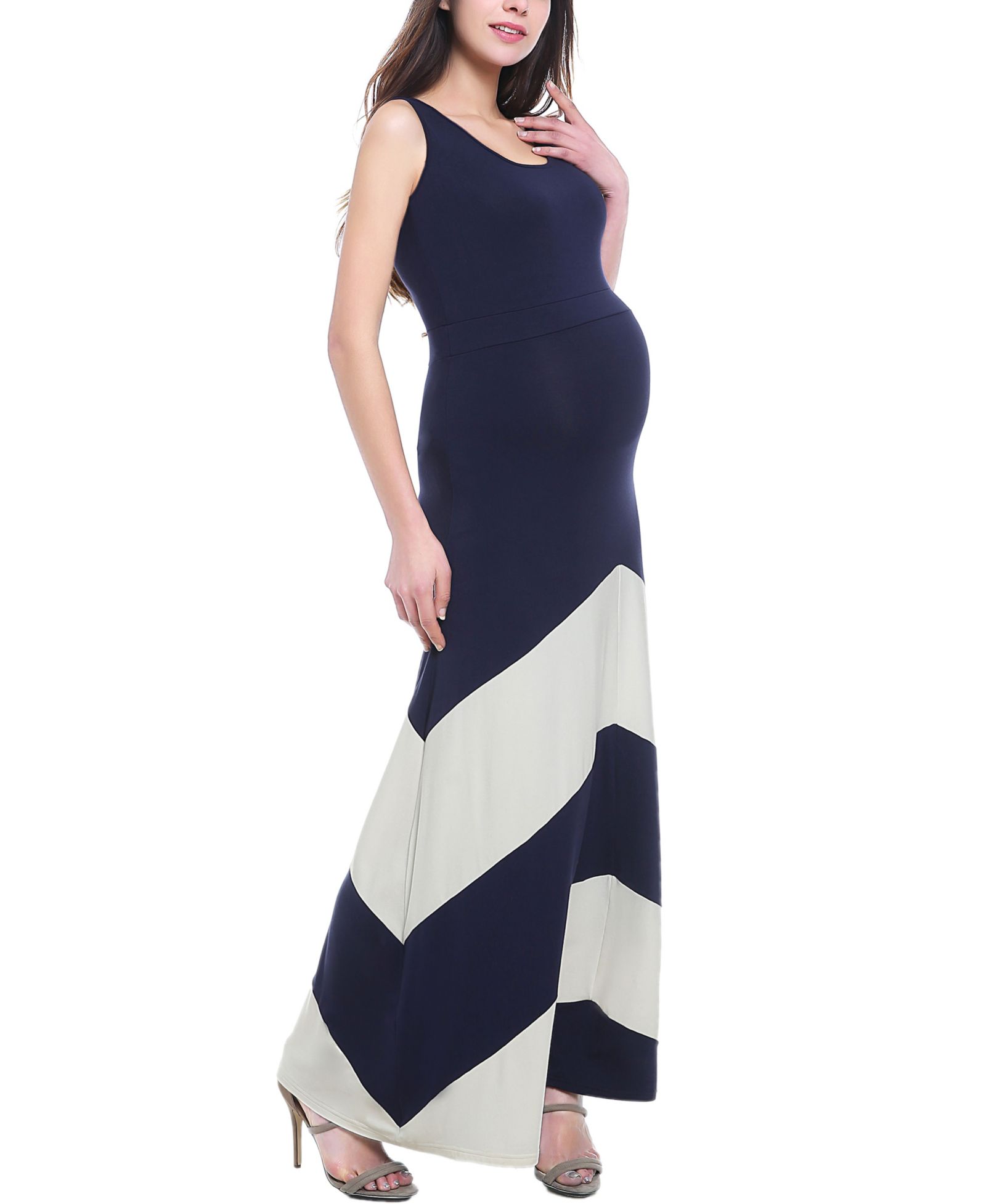 Платье макси kimi + kai Maternity Sally Abstract
