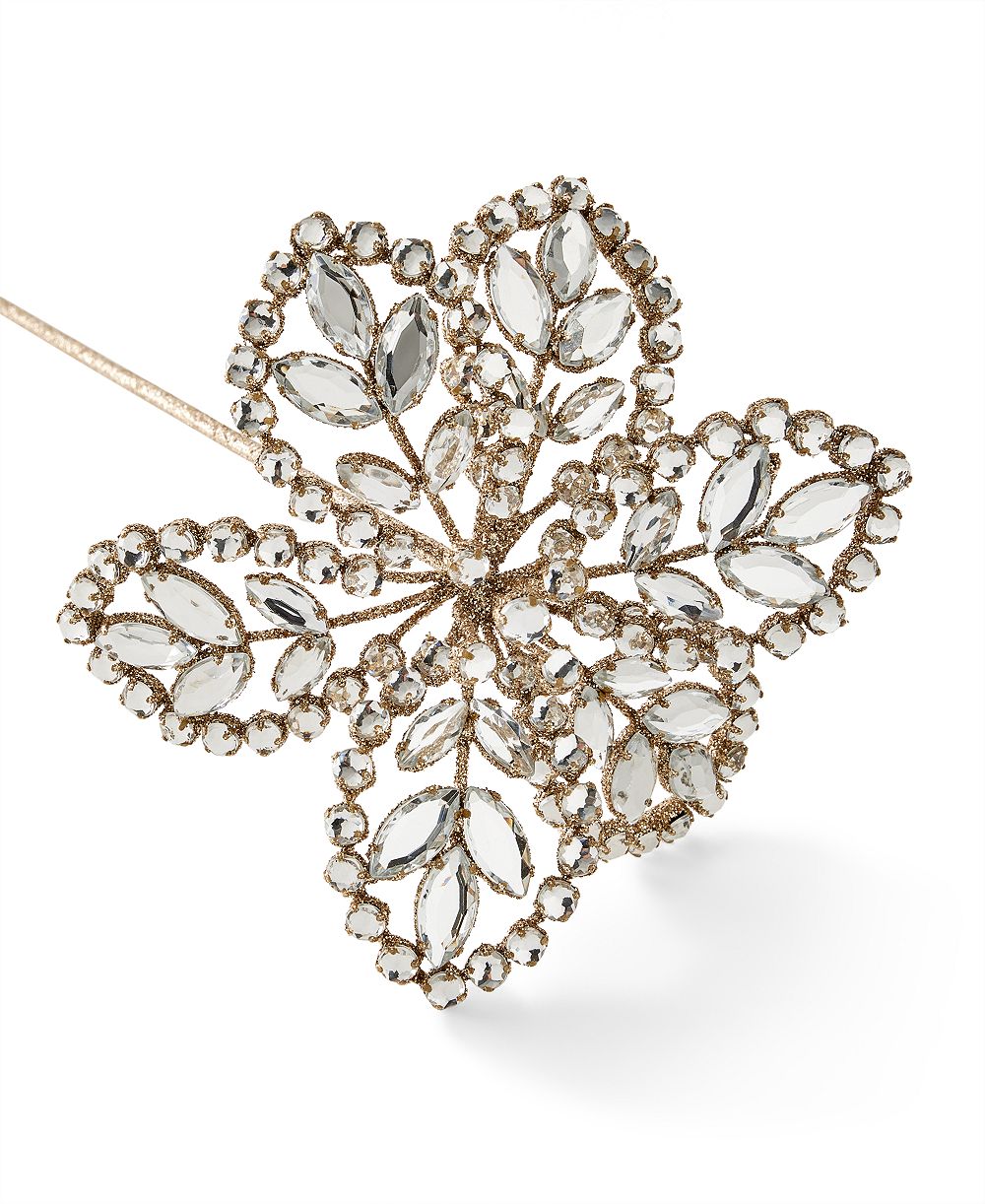 Holiday Lane Jeweled Classics Flower Pick Ornament, Exclusively at Macy's