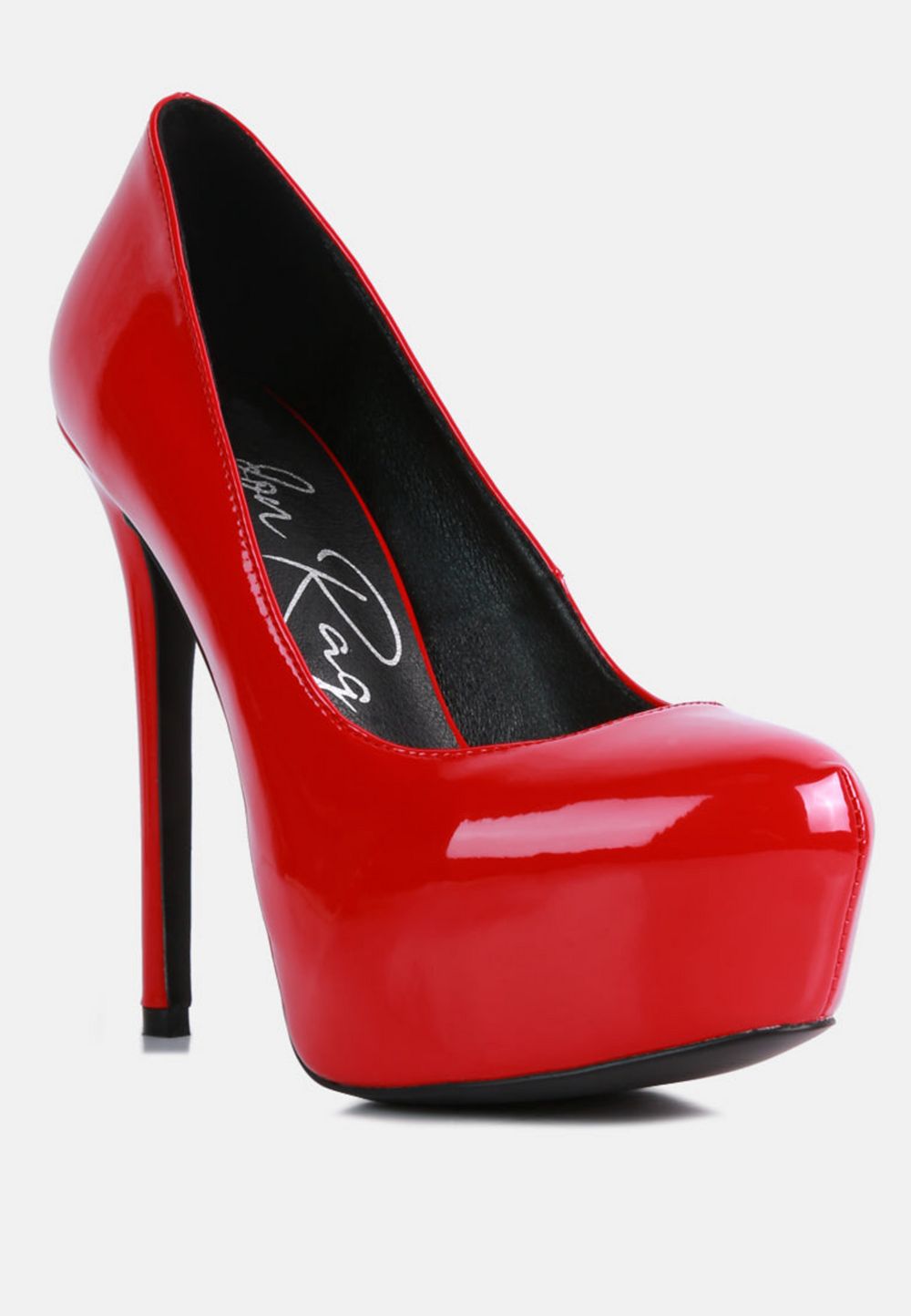 London Rag Womens Pismis Patent Faux Leather Stiletto Pumps