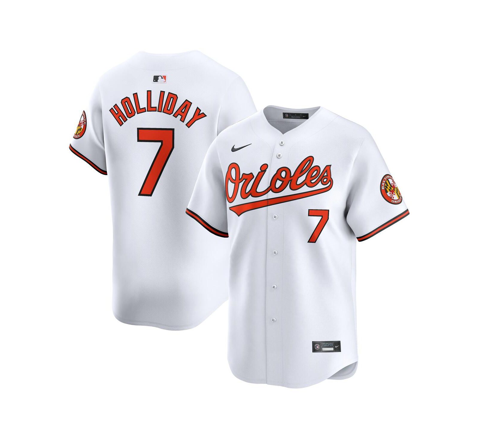 Мужская белая Nike Jackson Holliday Baltimore Orioles Home Limited Player Jersey