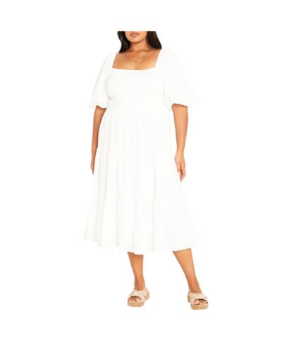Женское платье Plus Size CITY CHIC Ariella Puff Sleeve Tier