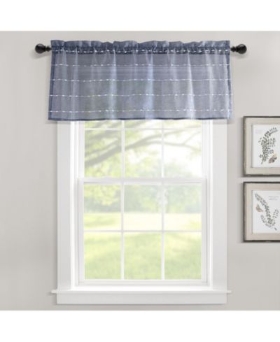 Lush Decor Farmhouse Textured Sheer Valance