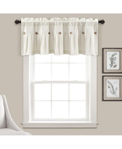 Lush Decor Linen Button Valance