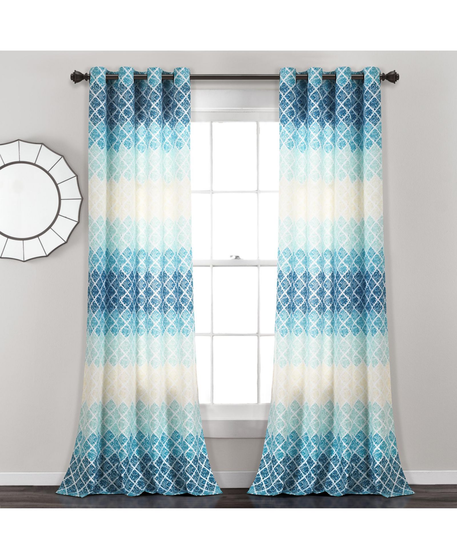 Medallion Ombre Window Curtain Panels