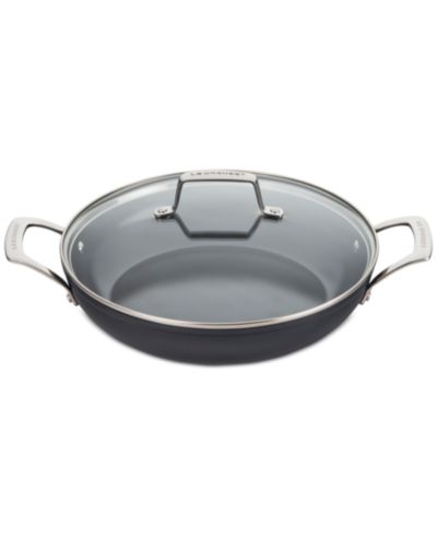 Le Creuset Essential Nonstick Ceramic 3.5-Qt. Shallow Braiser with Glass Lid