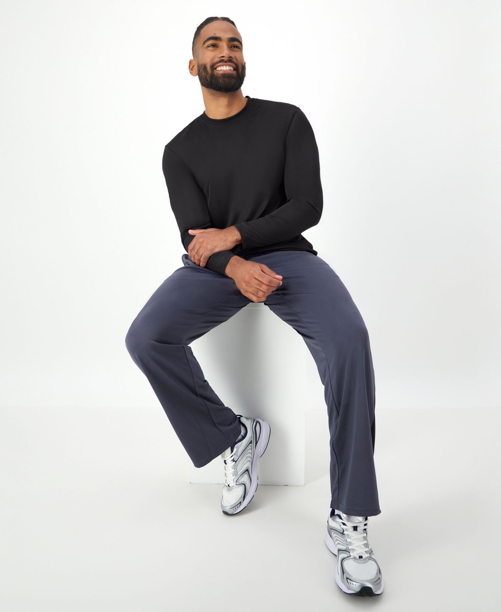 Hanes Sport Men's Cool DRI Performance Long Sleeve T-Shirt, 2-Pack