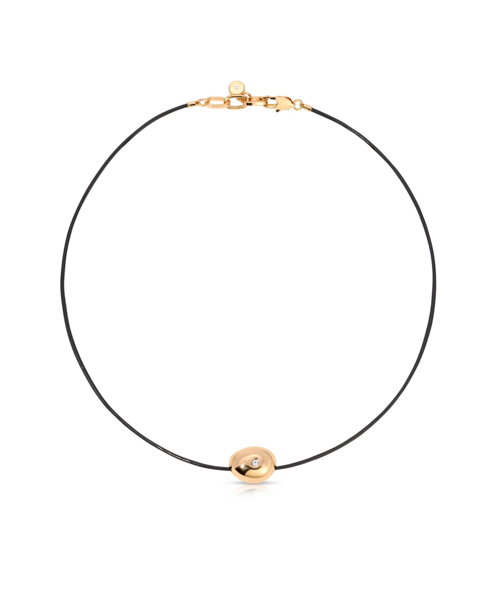 Подвеска ETTIKA Single Crystal Polished Pebble Leather