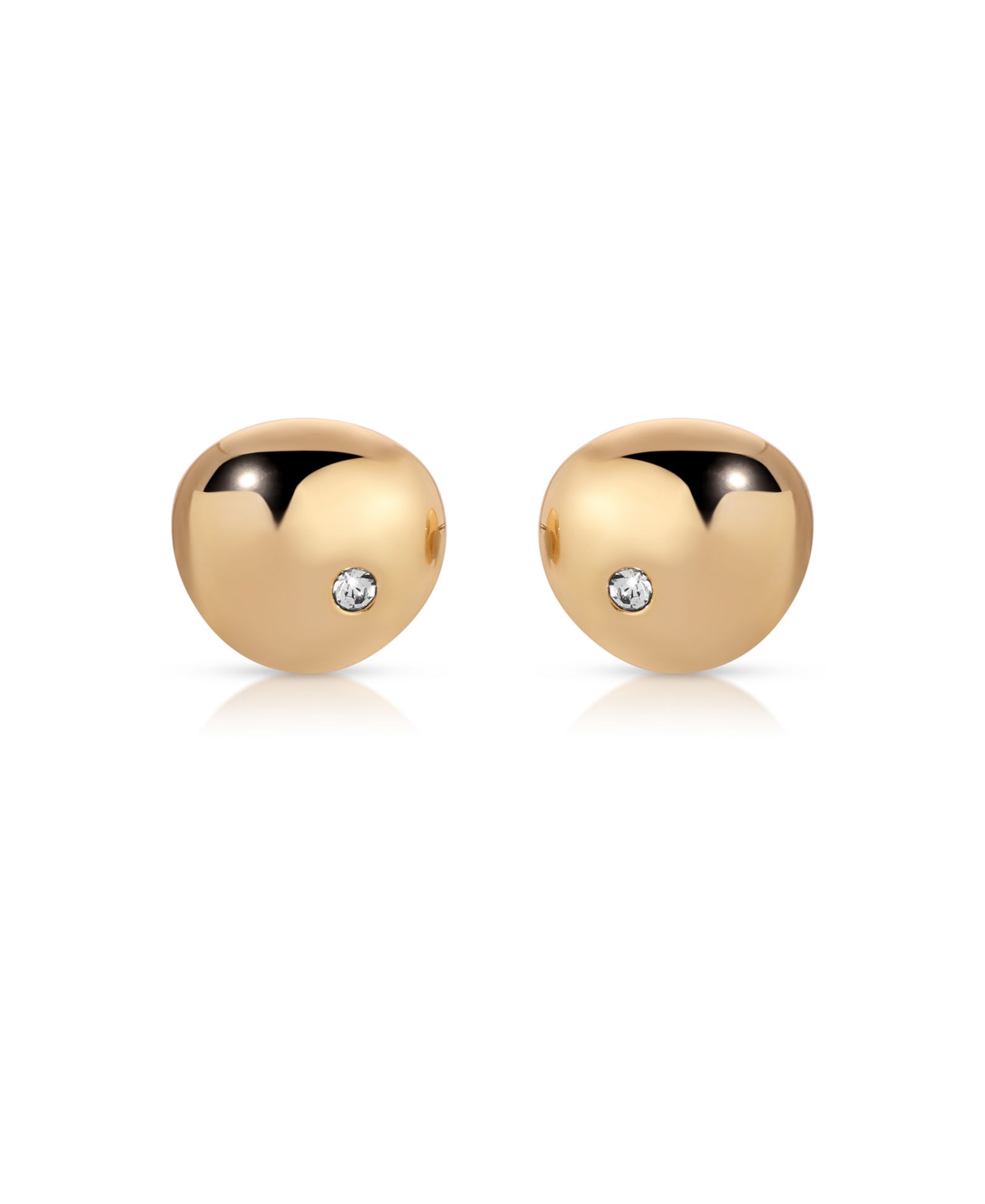 Ettika серьги-гвоздики Polished Pebble Single Crystal