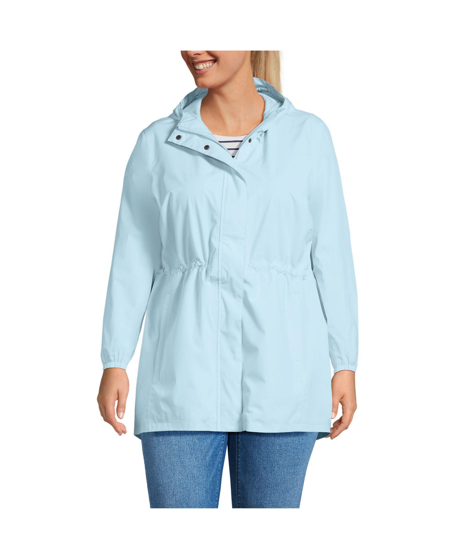 Lands' End Plus Size Squall Packable Waterproof Raincoat