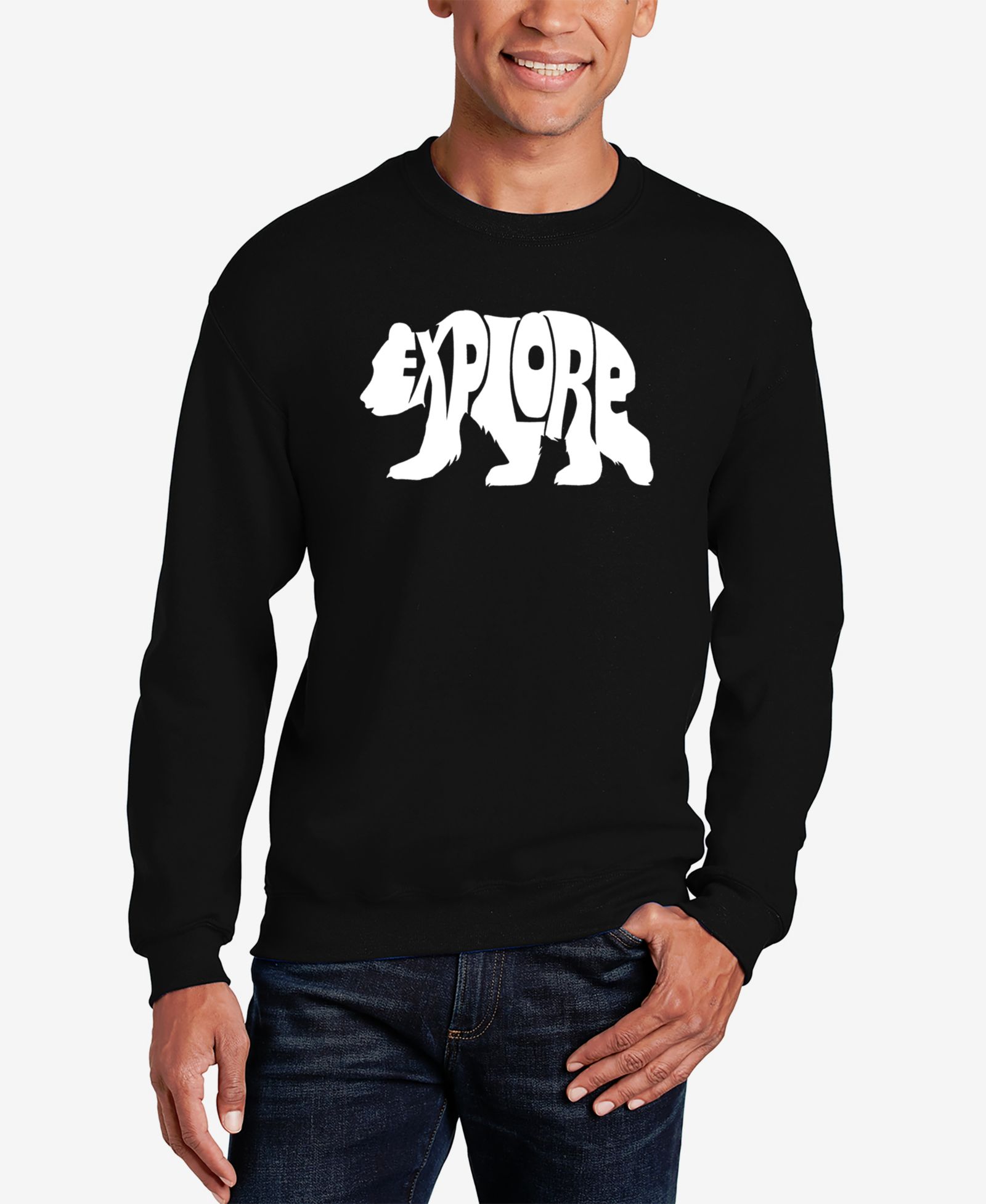 LA Pop Art Мужской свитшот Explore Word Art Crewneck
