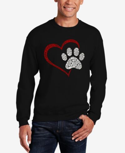Мужской свитшот LA Pop Art Paw Heart Word Art Crewneck