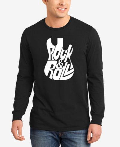 LA Pop Art Rock And Roll Guitar - Men's Word Art Long Sleeve T-Shirt