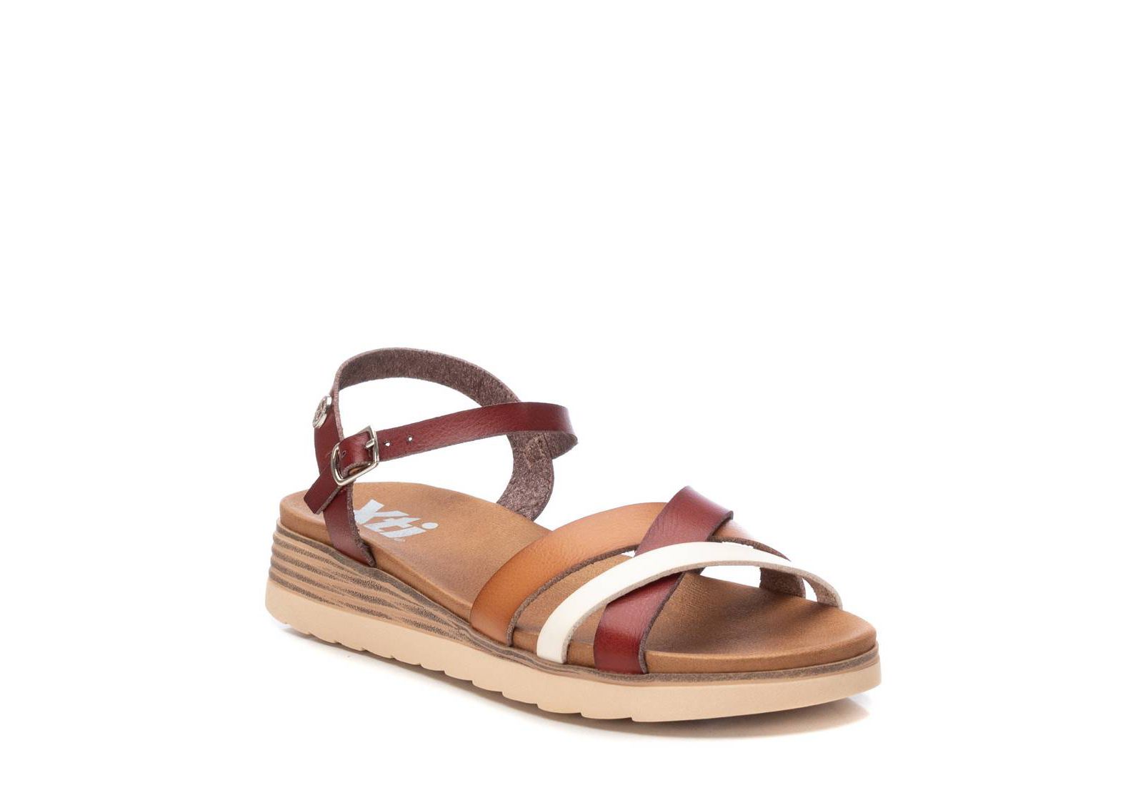 XTI Women's Low Wedge Strappy Sandals