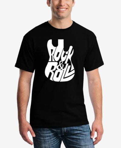 LA Pop Art Rock And Roll Guitar - Men's Word Art T-Shirt