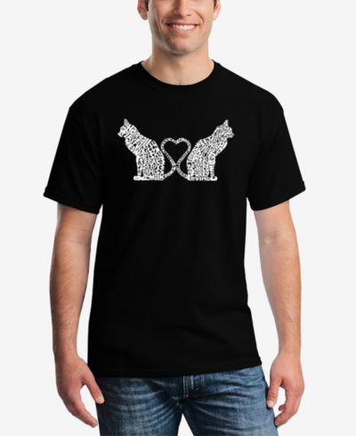 Мужская футболка LA Pop Art Cat Tail Hearts