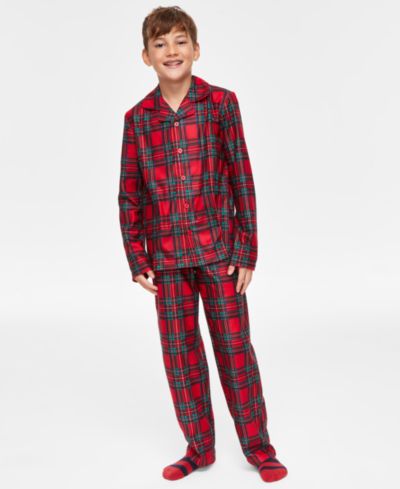 Holiday Lane семейная пижама Brinkley Plaid с воротником-стойкой для детей и взрослых