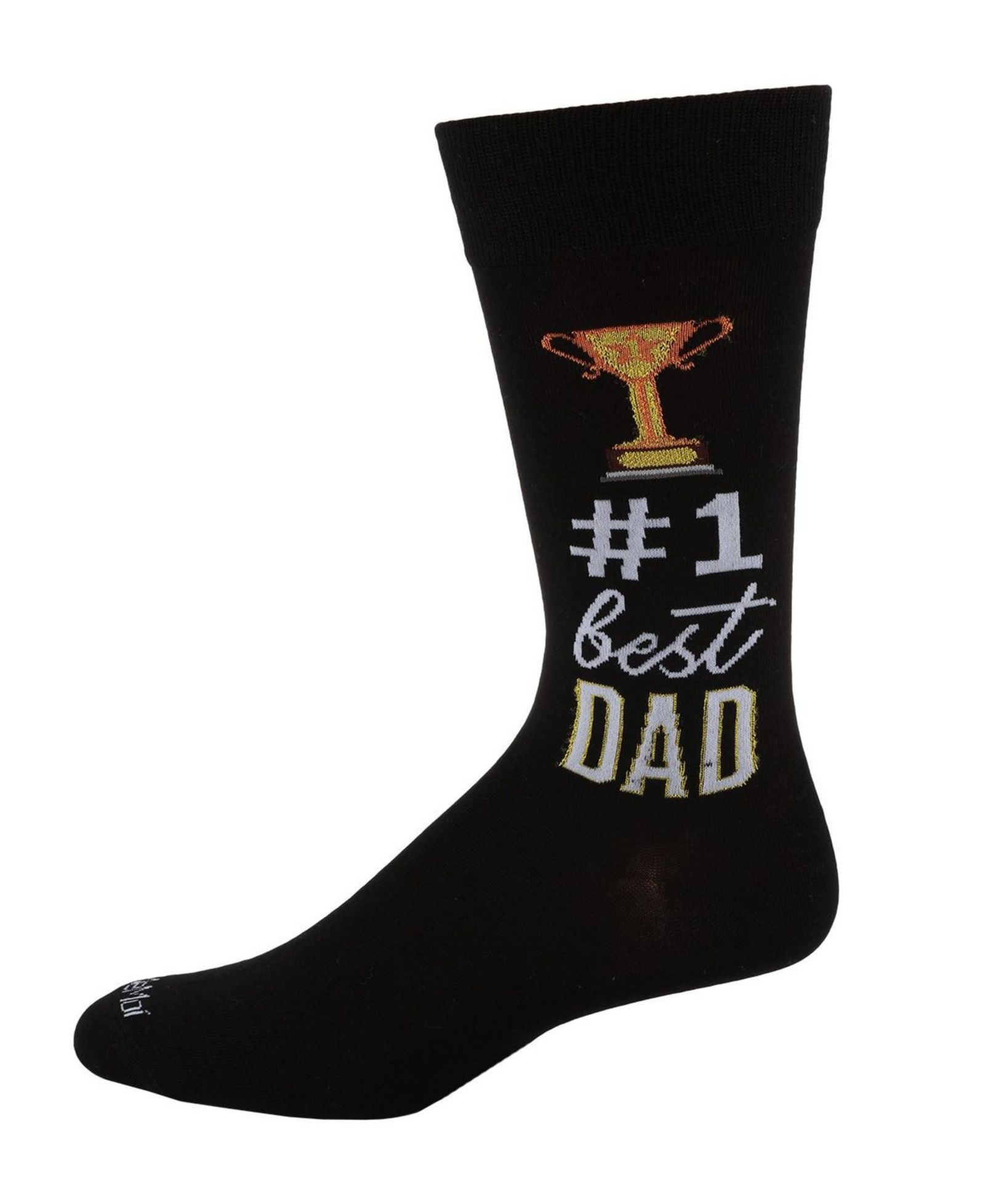 MeMoi Men's 1 Dad Trophy Novelty Crew Sock