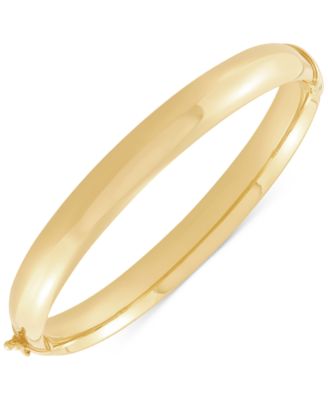 Браслет-бэнгл High Polished Tube Hinge из стерлингового серебра с напылением 18k Gold