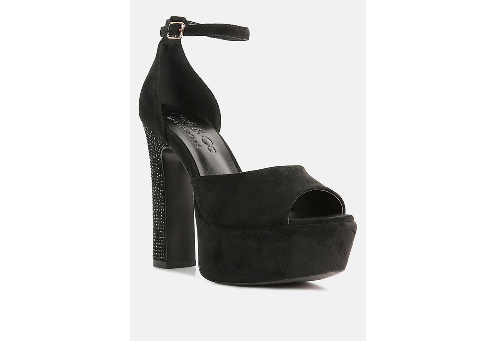 Босоножки BEATY Women's Rhinestones High Block Heeled