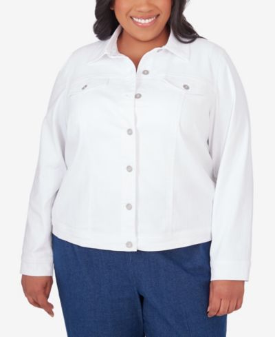 Alfred Dunner Женская классическая джинсовая куртка Plus Size