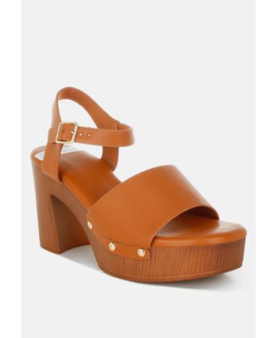 Женские кожаные сандалии Rag & Co Women's Sawor High Block
