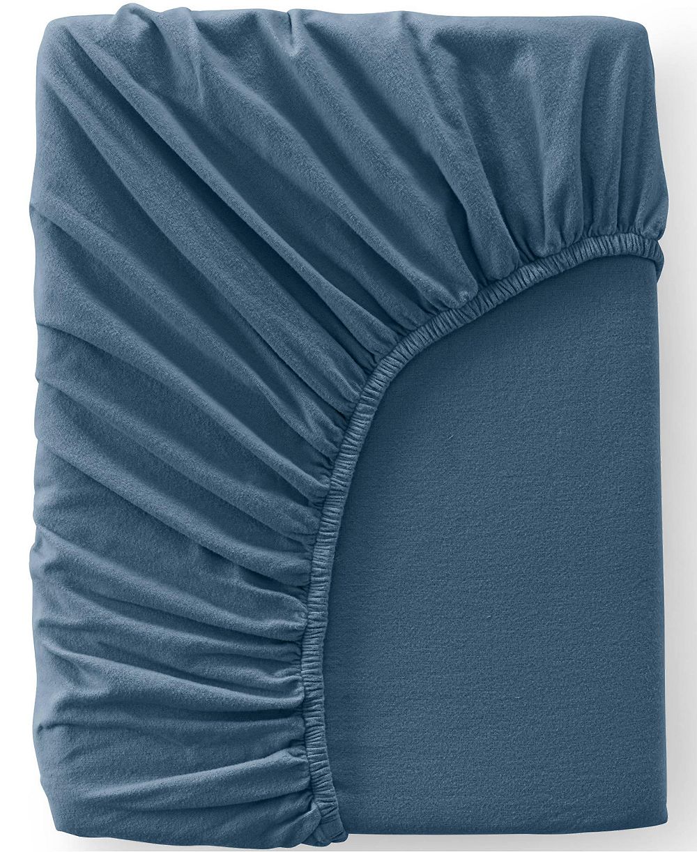 Lands' End Comfy Super Soft Cotton Flannel Fitted Bed Sheet - 5oz