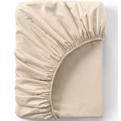 Lands' End 400 Thread Count Premium Supima Cotton Sateen Fitted Bed Sheet