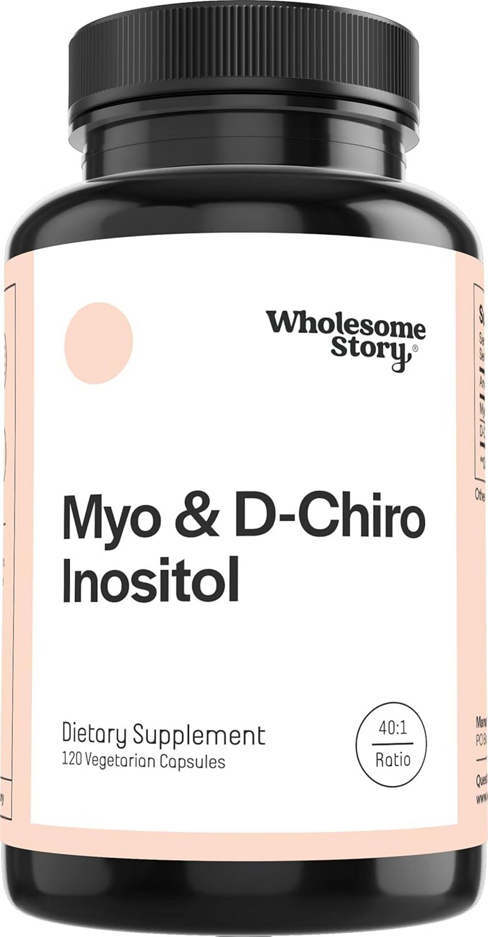 Myo-Inositol & D-Chiro Inositol 40:1 Blend, 120 капсул, для гормонального баланса и поддержки яичников, Женский, витамин B8
