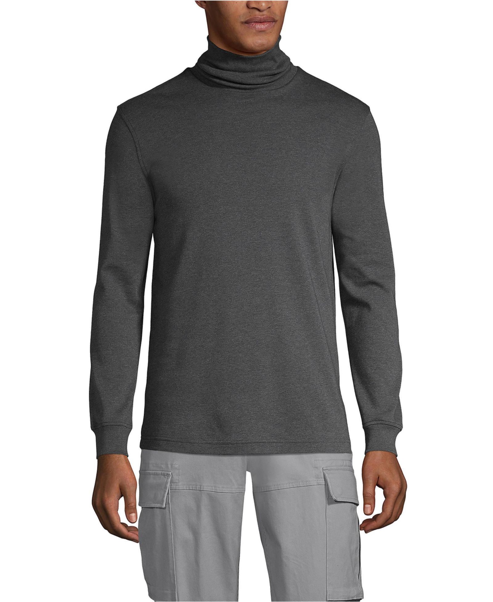 Брюки Lands' End Big & Tall Cotton Supima Turtleneck