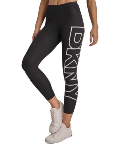 DKNY Sport Women's High-Rise Logo Graphic 7/8 Leggings