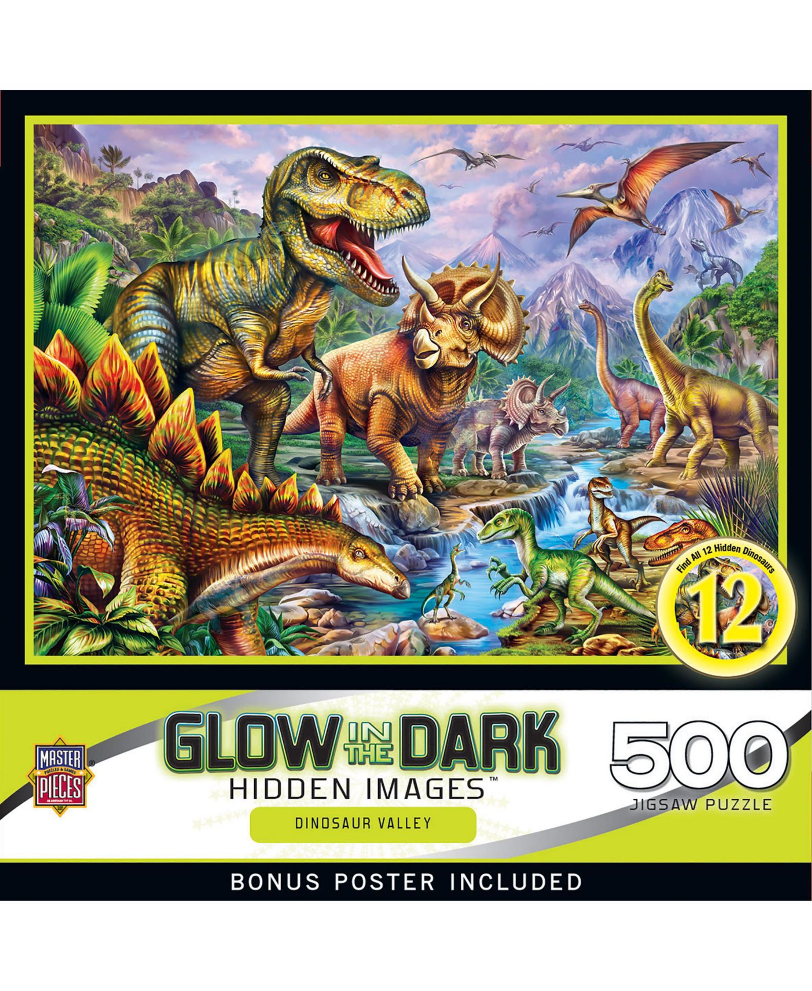 Пазл MasterPieces Hidden Images Dinosaur Valley 500 Piece Jigsaw Puzzle