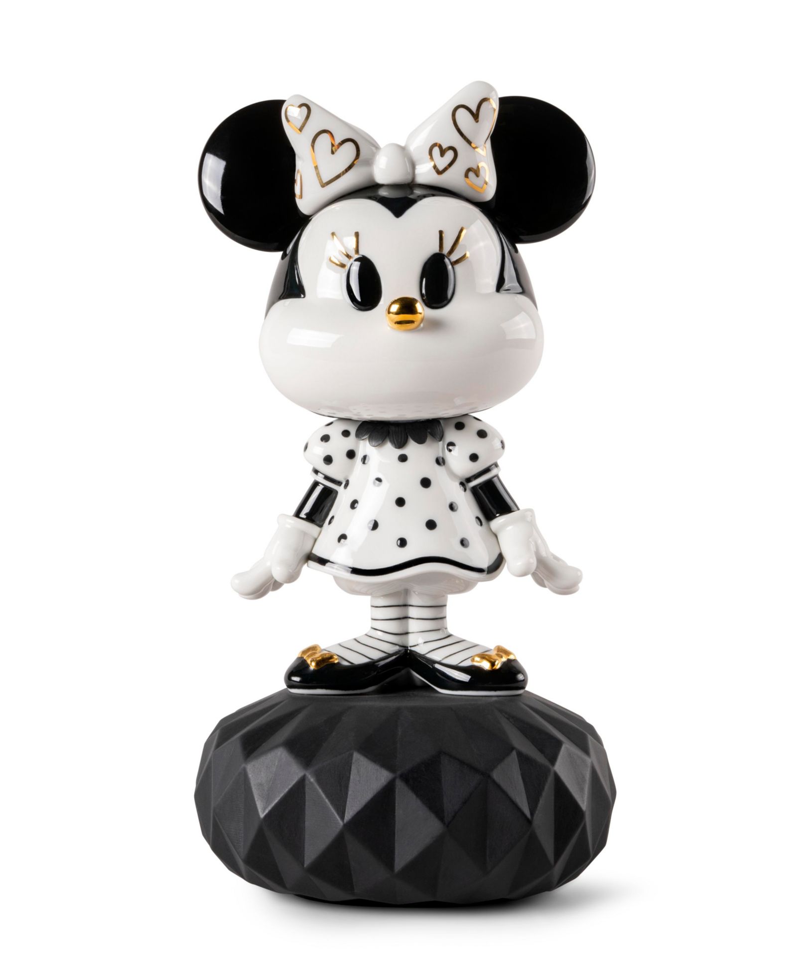 Скульптура Lladró Minnie Mouse в черно-белом цвете