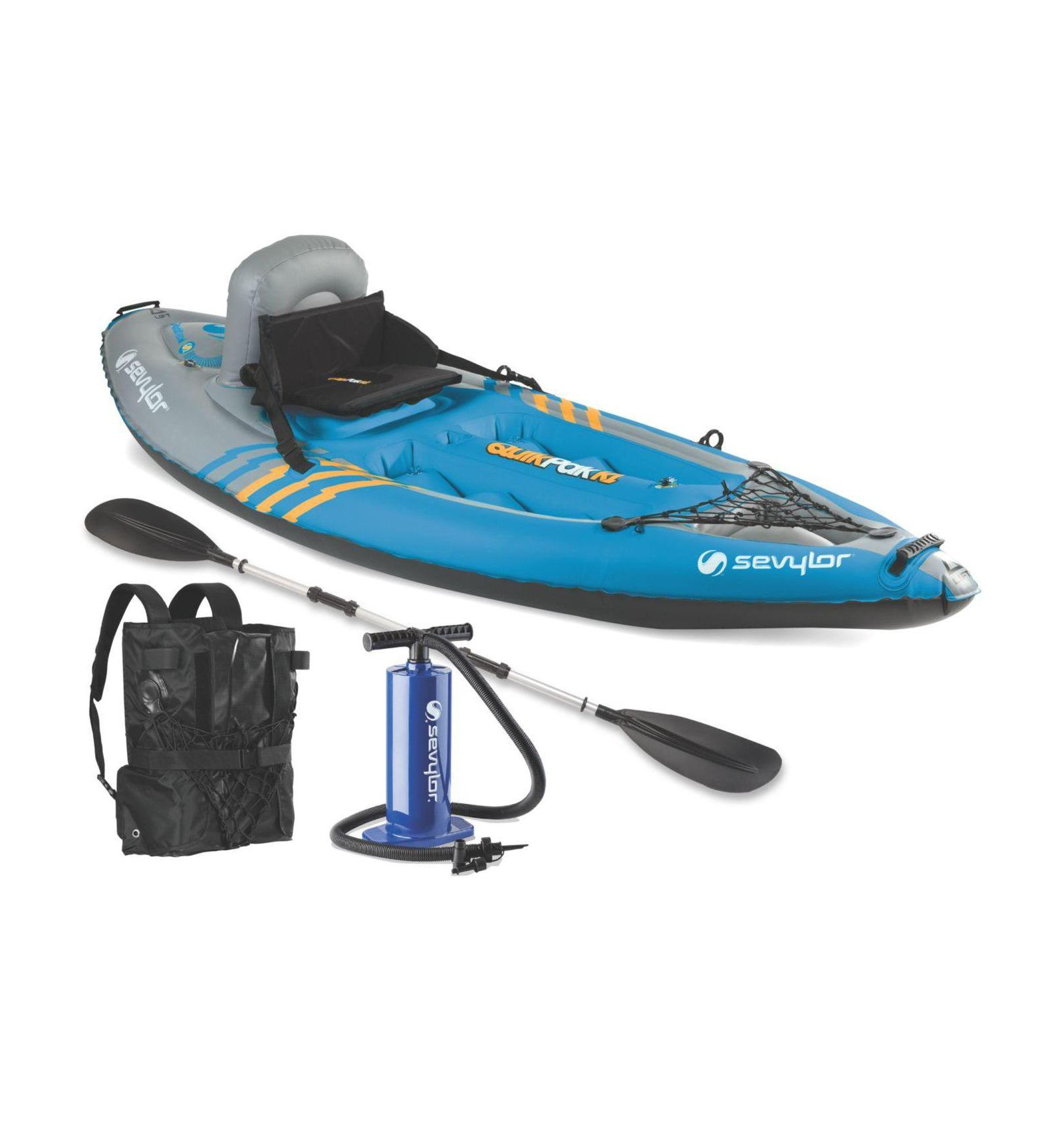 Sevylor Portable & Lightweight 1-Person Inflatable Kayak with Backpack
