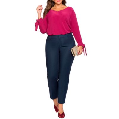 ELOQUII Women's Tall Kady Fit Double-Weave Pant