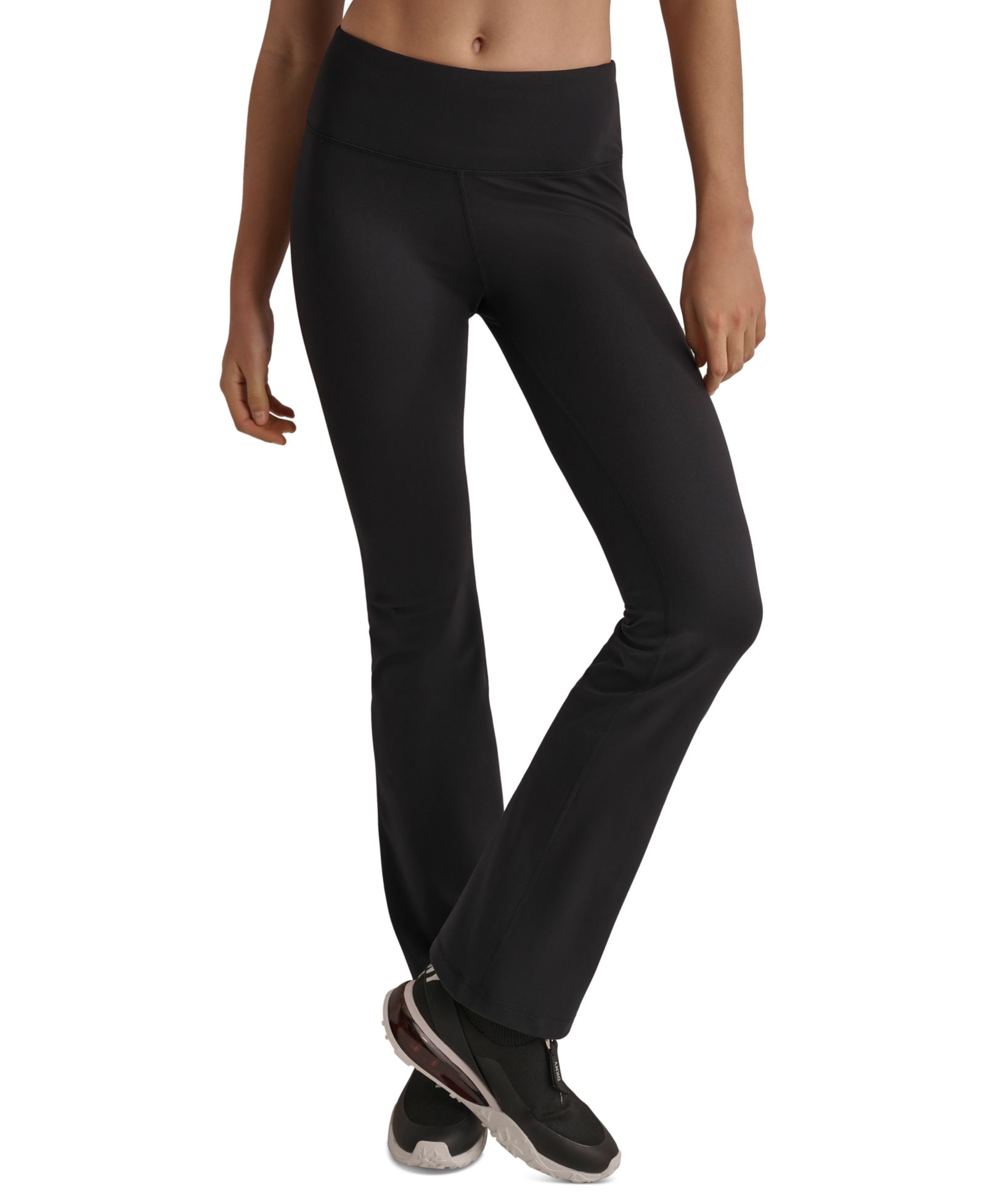 DKNY Women's Balance Compression High-Waist Flared Leggings